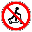 Дорожный знак 3.35 «Движение лиц на средствах  индивидуальной мобильности  запрещено» (металл 0,8 мм, II типоразмер: диаметр 700 мм, С/О пленка: тип Б высокоинтенсив.)
